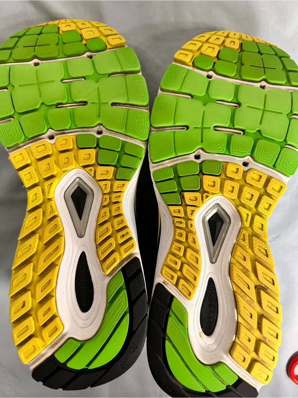 New Balance Gray and Lime Green Men's Running Shoes